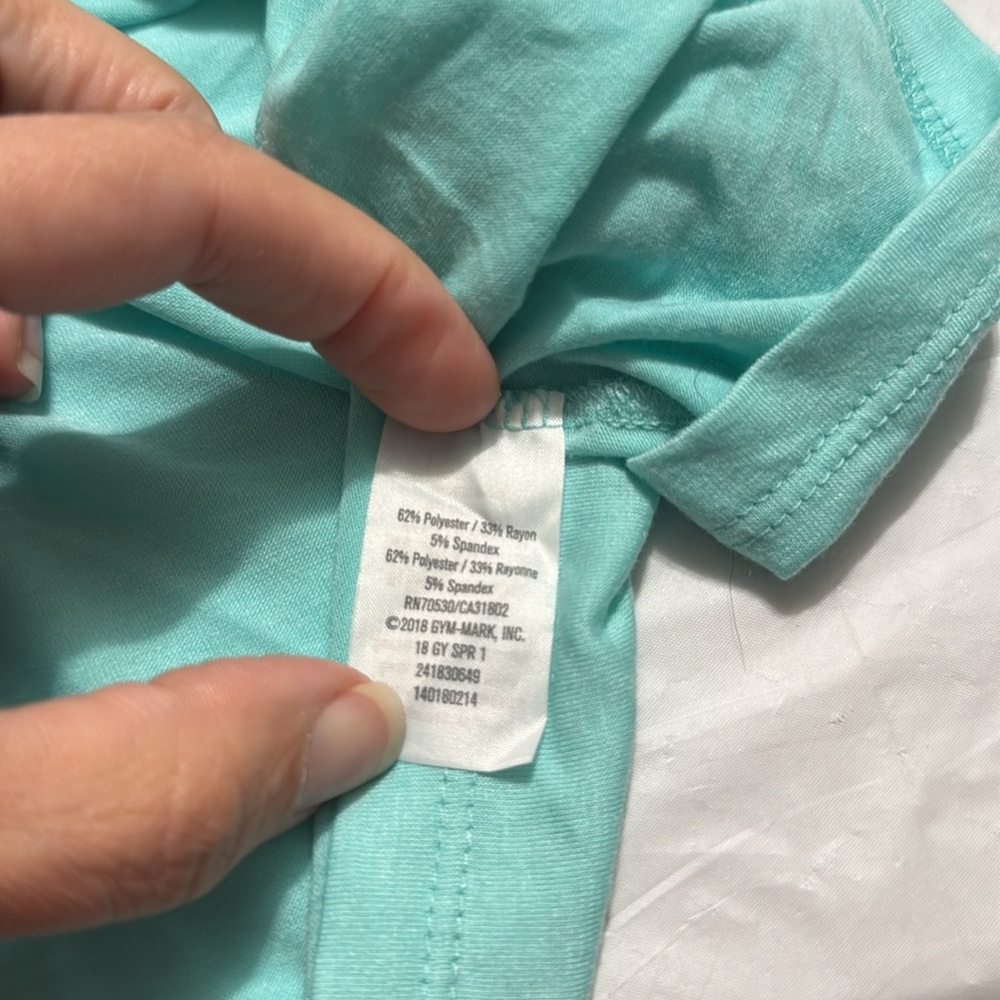 Gymboree Teal Heart Graphic Tee large 10/12 NWT - Picture 6 of 7